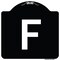 Signmission Sign with Letter F Heavy-Gauge Aluminum Architectural Sign, 18" x 18", BW-1818-22954 A-DES-BW-1818-22954 - alternate 1